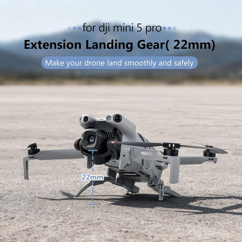 STARTRC جهاز هبوط لملحقات DJI Mini 5 Pro، واقي طائرة درون قابل للطي وسريع الإطلاق لDJI Mini 5 Pro Fly More Combo - Image 2